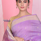 Very Much Indian Handloom Pure Cotton Paithani With Handwoven Pallu -Lilac | Swadesiicart