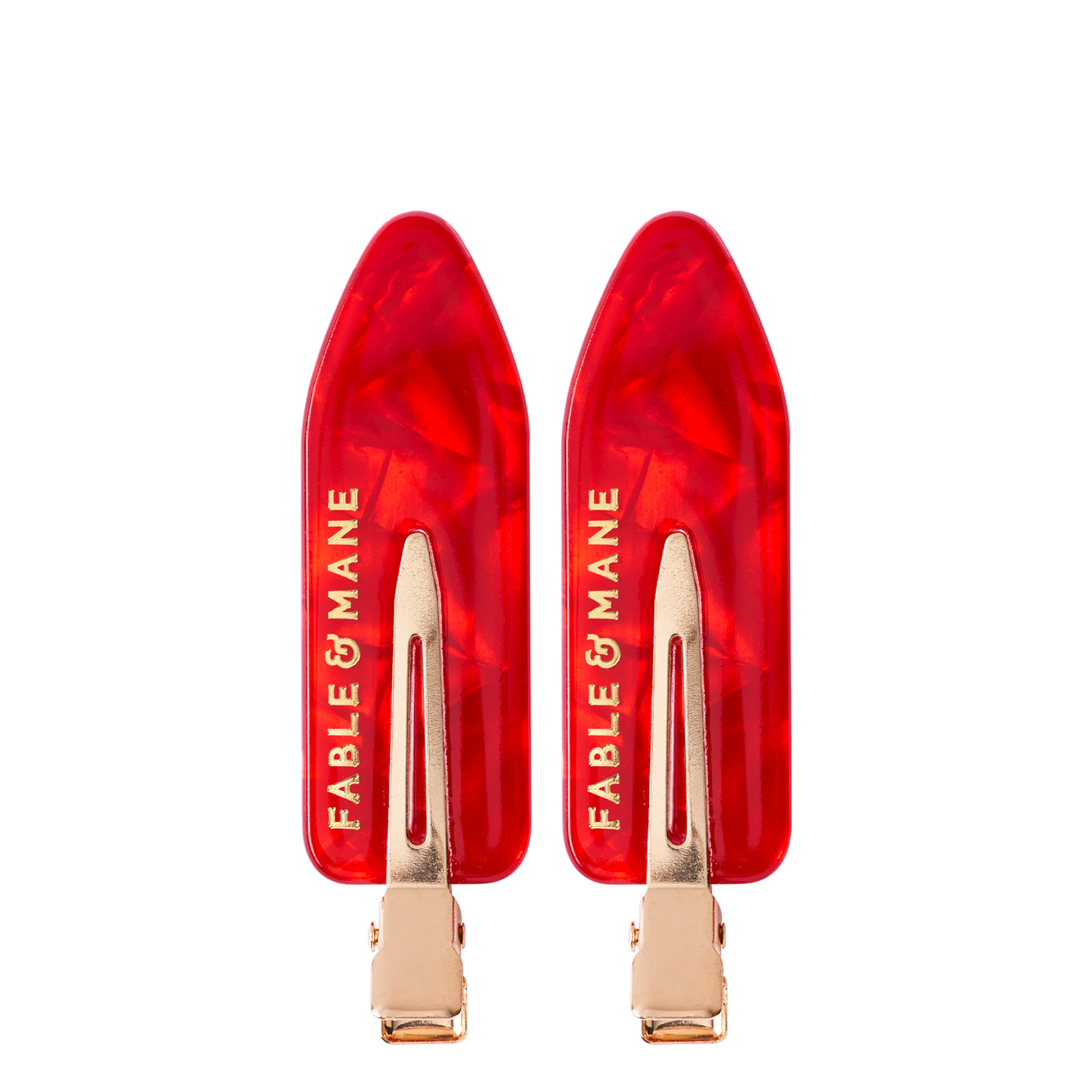 No Crease Red Hair Clips