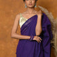 Very Much Indian Pure Mul Cotton Handloom Saree - Purple | Swadesiicart