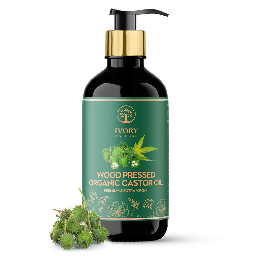 Ivory Natural Wood Pressed Organic Castor Oil For Healthy Skin & Hair Wellness | Swadesiicart