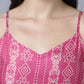 Myshka Stylish Pink Sleeveless Women's Kurta Sharara with Dupatta Set | Swadesiicart
