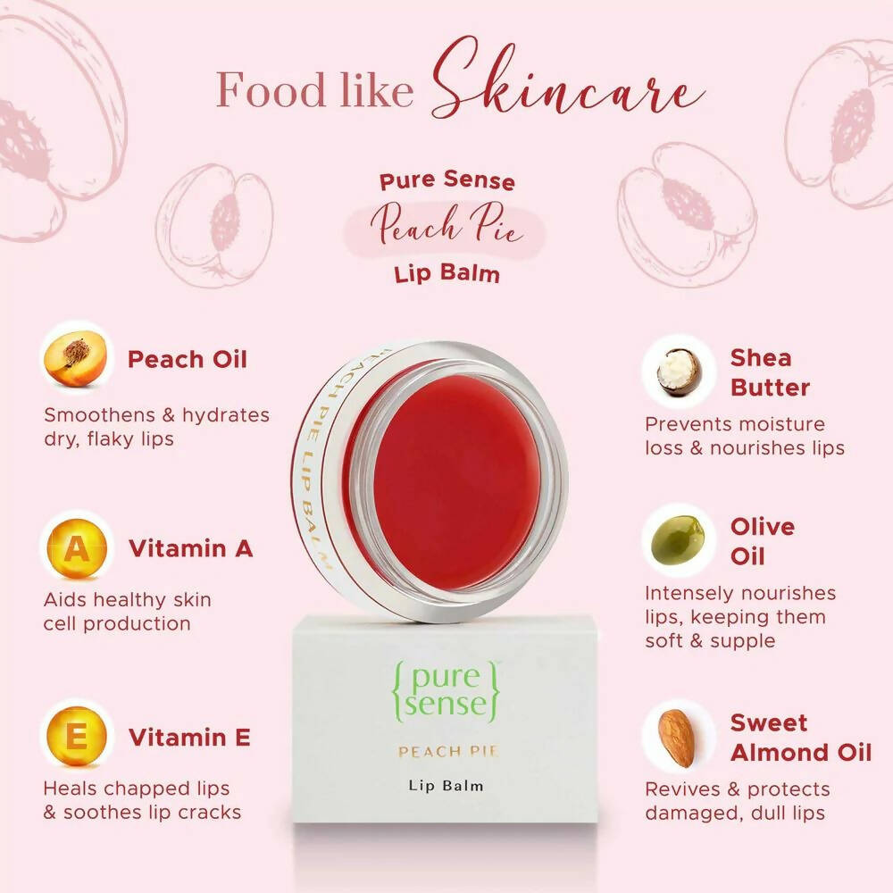 PureSense Peach Pie Lip Balm - Swadesiicart
