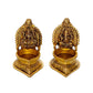 eCraftIndia Set of 2 Gold-Toned Handcrafted Brass Laxmi Ganesha Idol Deepak | Swadesiicart