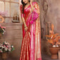 Anaita Orange Tissue Silk With Zari Weaving Saree With Blouse