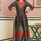 Juniper Green Satin Festive Printed Anarkali Flared Anarkali Kurta For Women | Swadesiicart