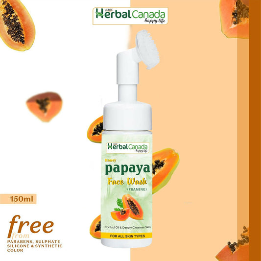 Herbal Canada Honey Papaya Foaming Face Wash | Swadesiicart