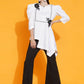 Women Republic White Shirt With Sequence Embroidery And Bellbotton Pants | Swadesiicart