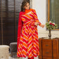 Aayaa Designer Printed Tebby Silk Suit - Multi Color