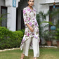 Vaasva Women's Cream Musline Viscose Digital Printed Cord Set - Swadesiicart