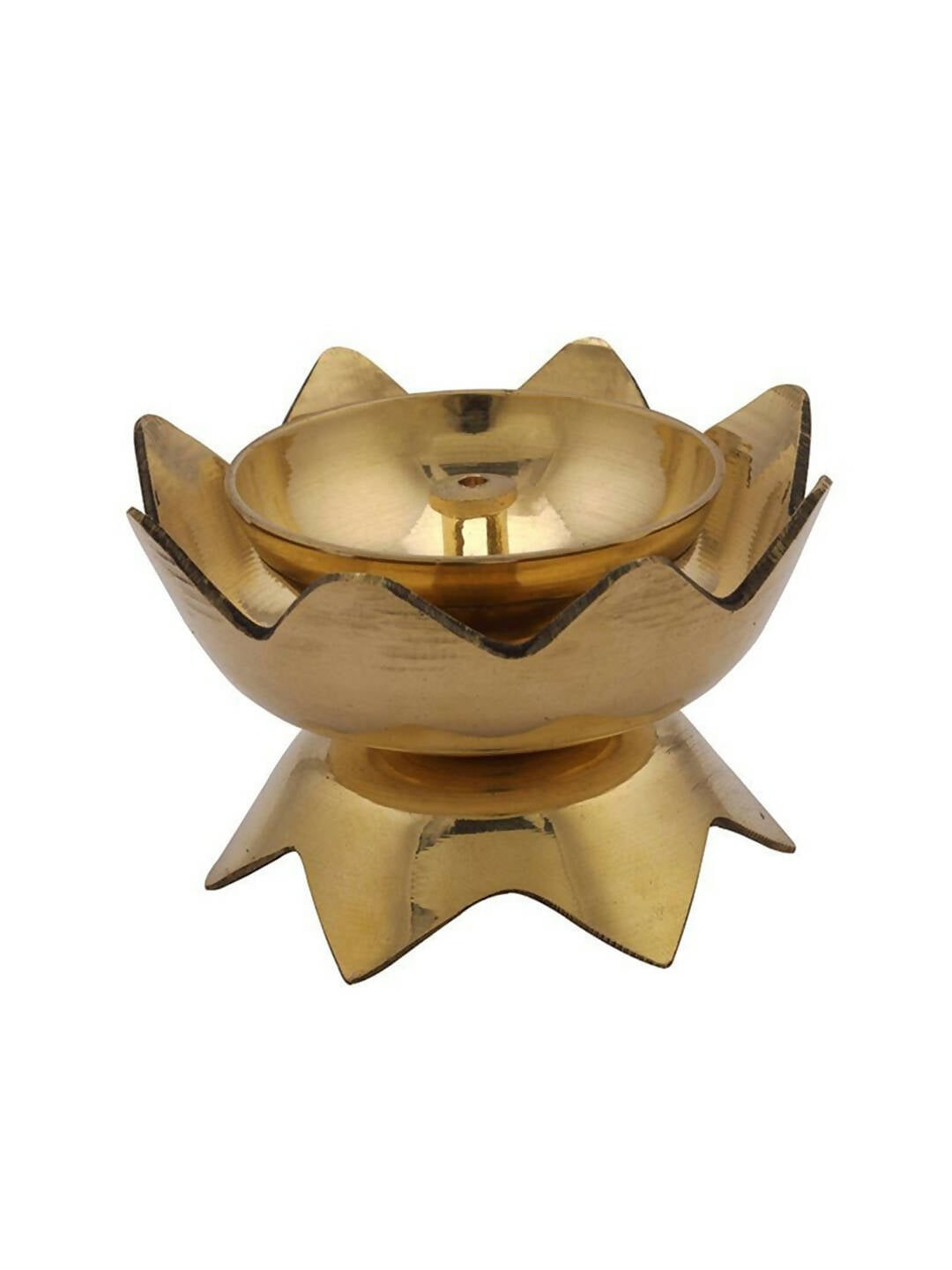 CraftVatika Gold-Toned Brass Handmade Diya | Swadesiicart