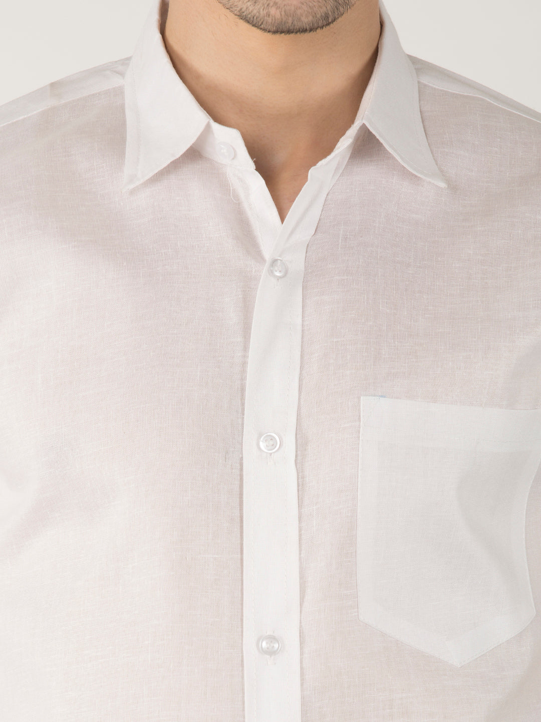 RIAG White Men's Half Sleeves White Shirt | Swadesiicart