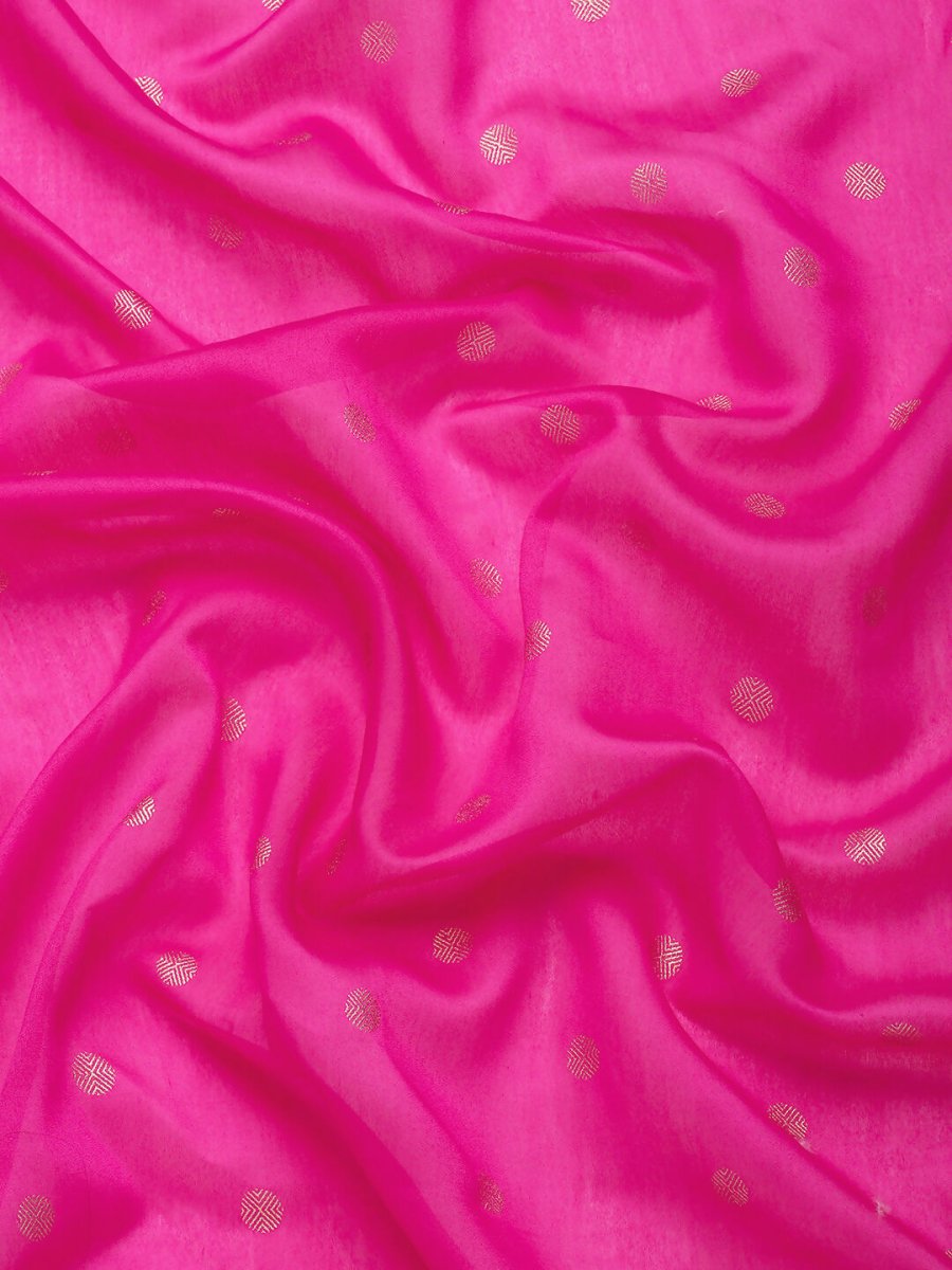 Ahalyaa Women's Traditional Semi Stitch Saree - Fuchsia | Swadesiicart