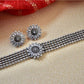 Mominos Fashion Silver color Necklace with Kundan work Mangalsutra - Swadesiicart
