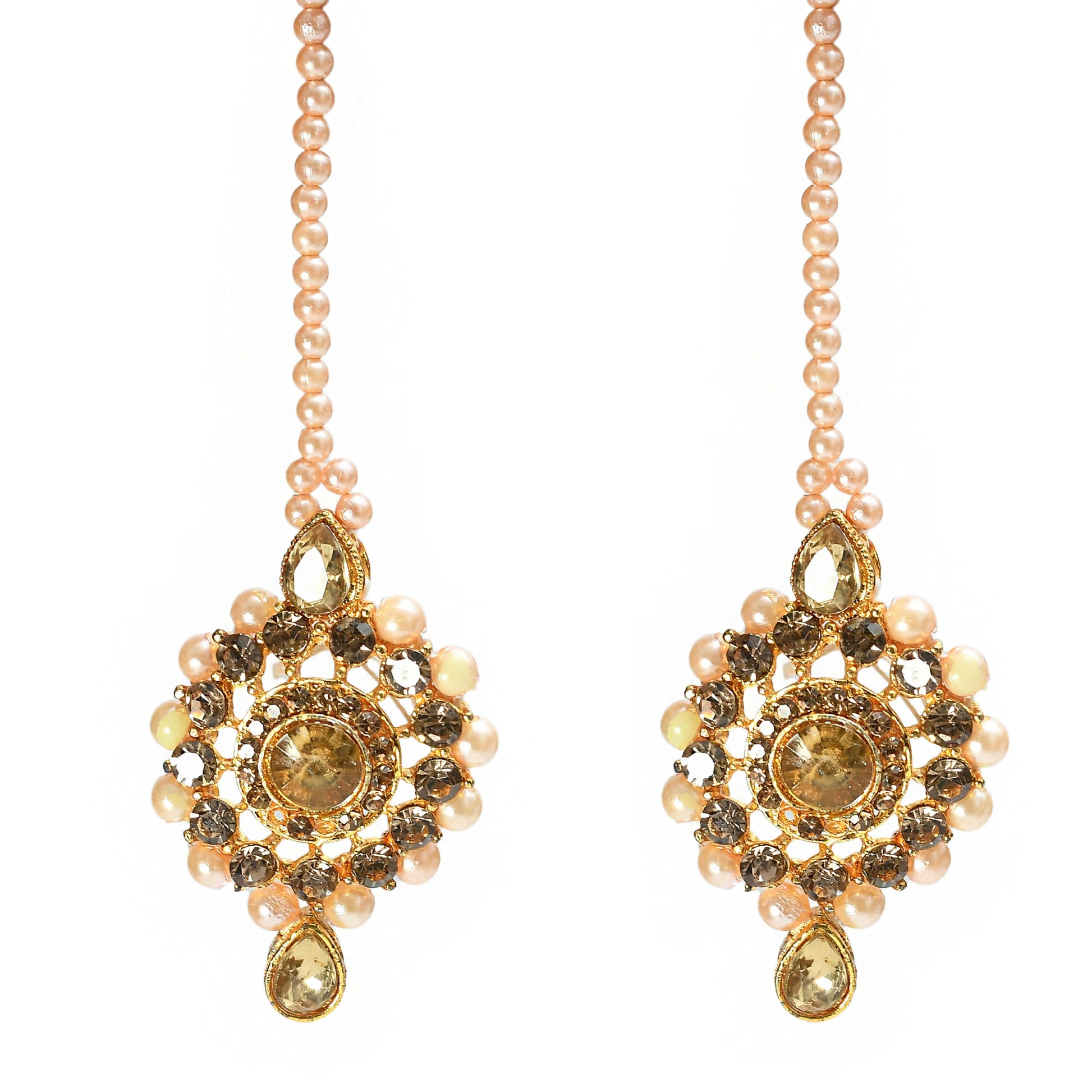 Mominos Fashion Johar Kamal Gold-Polished Brass Finish Kundan/Stone Choker For Women (Golden) | Swadesiicart