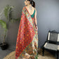 Joban Fashion Red Banarasi Soft Silk Woven Saree | Swadesiicart