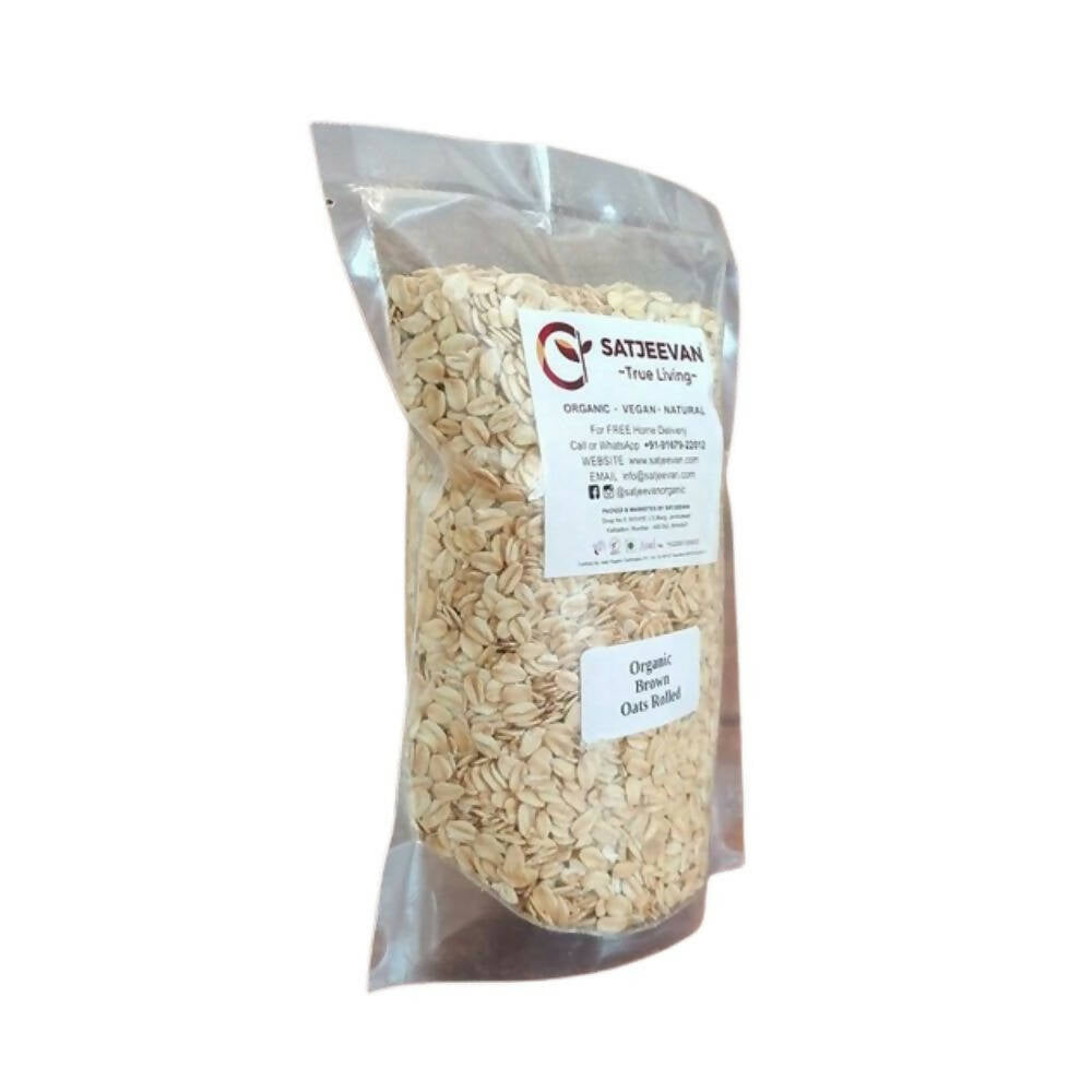 Satjeevan Organic Brown Oats Rolled - Swadesiicart