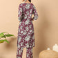 FIORRA Women's Light Blue Cotton Straight Kurta Set - Swadesiicart