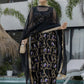 The52 Black Women's Gorgeous Printed Muslin Fabric Flared Kurta Pant and Dupatta Set - Swadesiicart