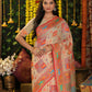 Shree Shyam Fashion Linen Cotton Off White Saree