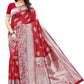 Vamika Banarasi Jacquard Weaving Red Saree (AMEE RED) | Swadesiicart