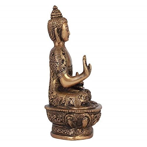 Artvarko Brass Buddha Idol - Swadesiicart