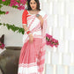 Beatitude White Cotton Tangail Handloom Saree