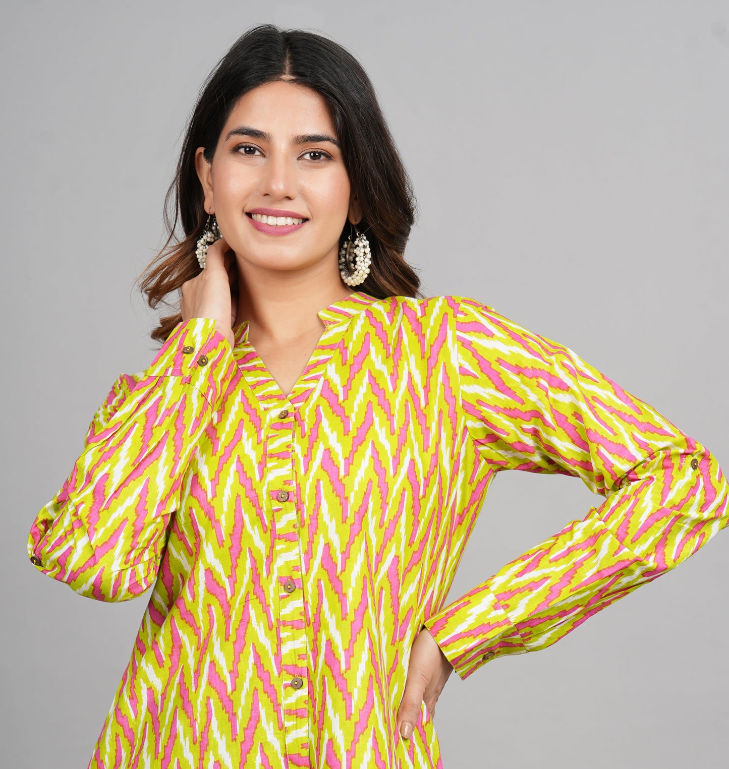 House of RP Women Cotton Yellow Print Casual Shirt | Swadesiicart