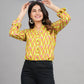 House of RP Women Cotton Yellow Print Casual Shirt | Swadesiicart