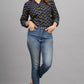 House of RP Women Cotton Dark Blue Print Casual Shirt | Swadesiicart