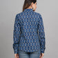House of RP Women Cotton Blue Print Casual Shirt | Swadesiicart