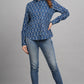 House of RP Women Cotton Blue Print Casual Shirt | Swadesiicart