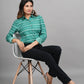 House of RP Women Cotton Green Print Casual Shirt | Swadesiicart