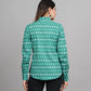 House of RP Women Cotton Green Print Casual Shirt | Swadesiicart