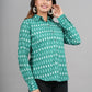 House of RP Women Cotton Green Print Casual Shirt | Swadesiicart
