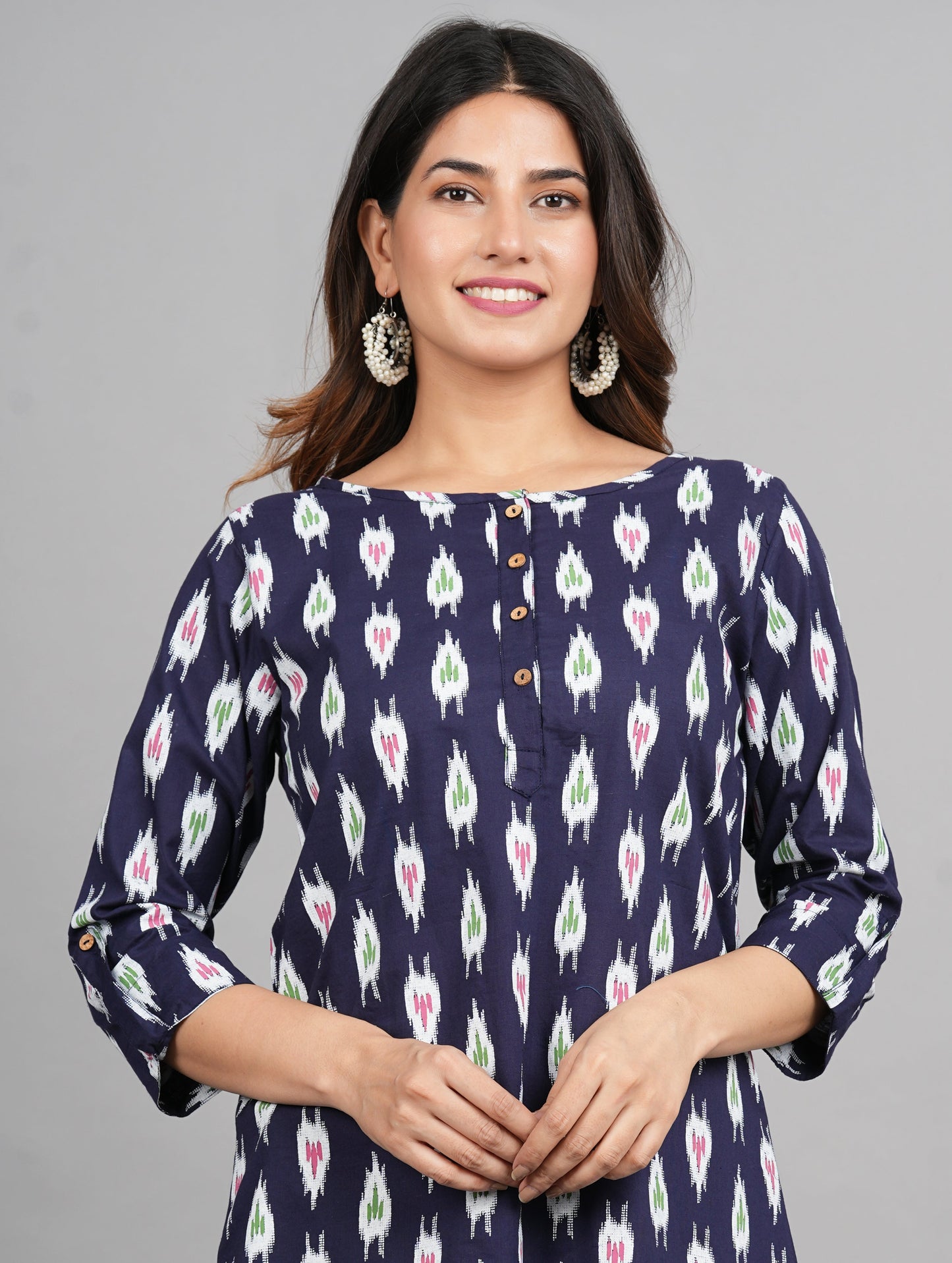 House of RP Women Cotton Blue Graphic Print Casual Top | Swadesiicart