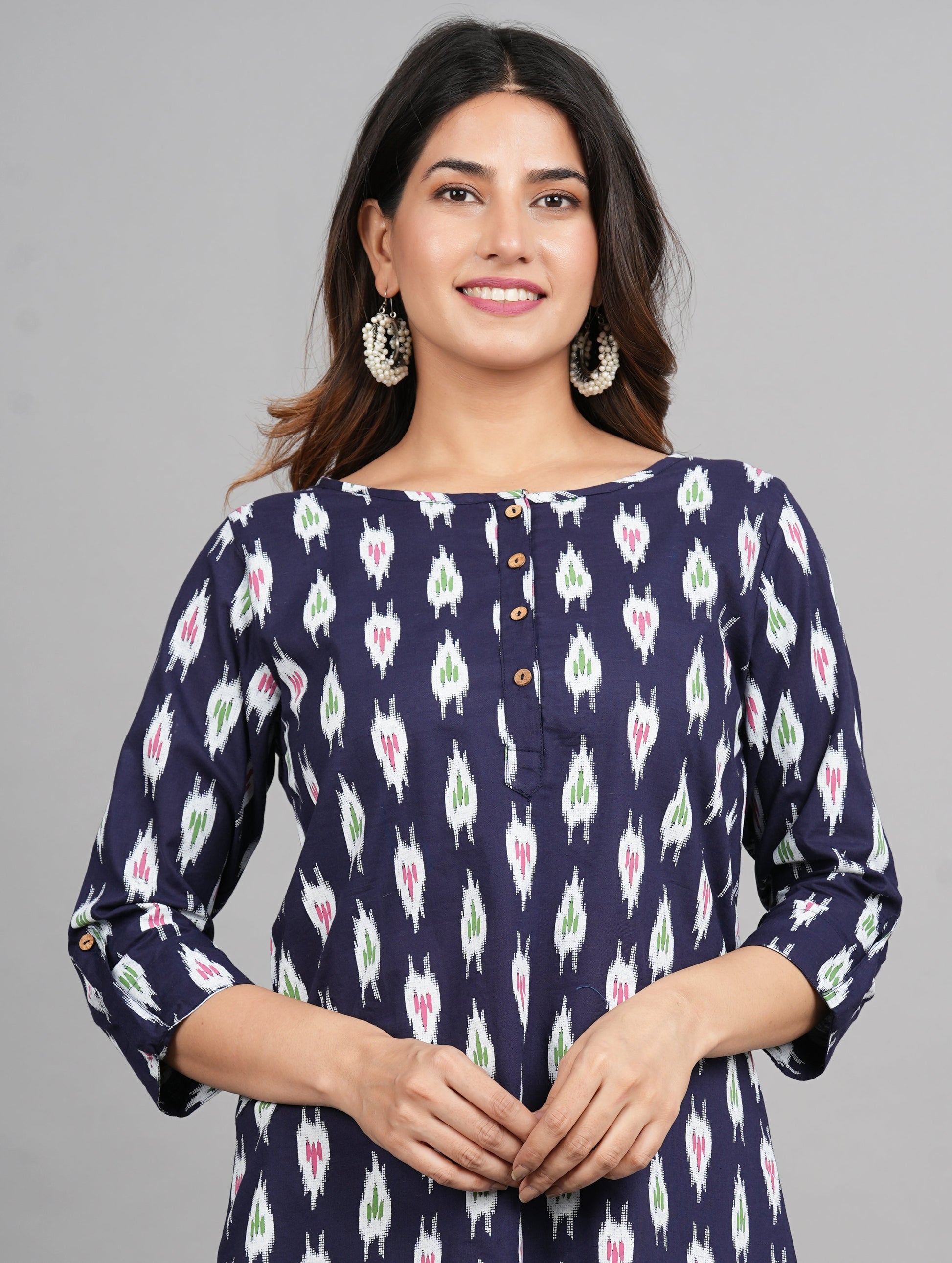 House of RP Women Cotton Blue Graphic Print Casual Top | Swadesiicart