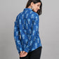 House of RP Women Light Blue Cotton Floral Print Casual Shirt | Swadesiicart