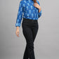 House of RP Women Light Blue Cotton Floral Print Casual Shirt | Swadesiicart