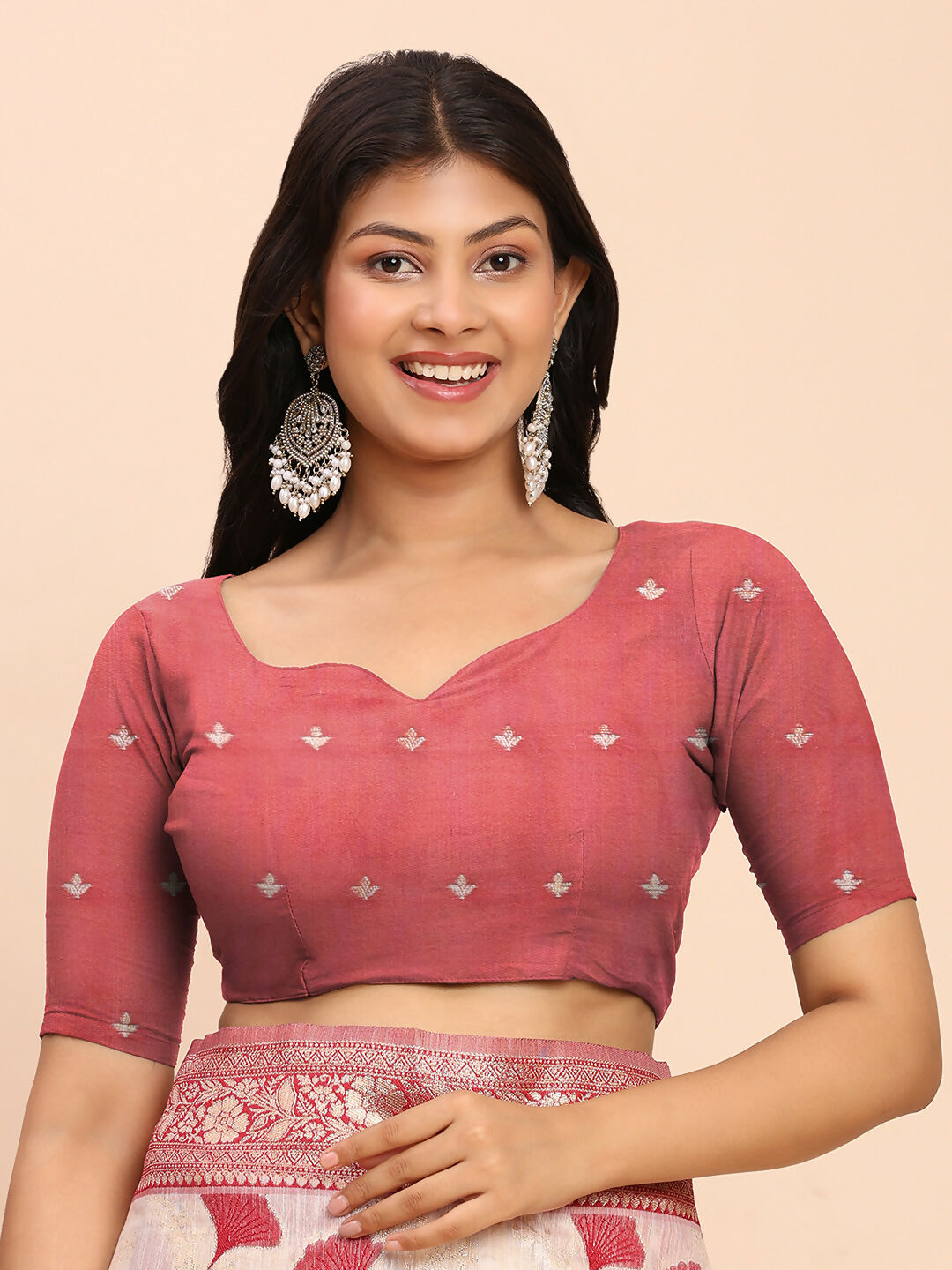 Shree Shyam Fashion Linen Cotton Maroon Saree