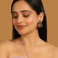 Nuyug 22K Gold Plated Crystal Studded Contemporary Floral Shaped Stud Earrings | Swadesiicart