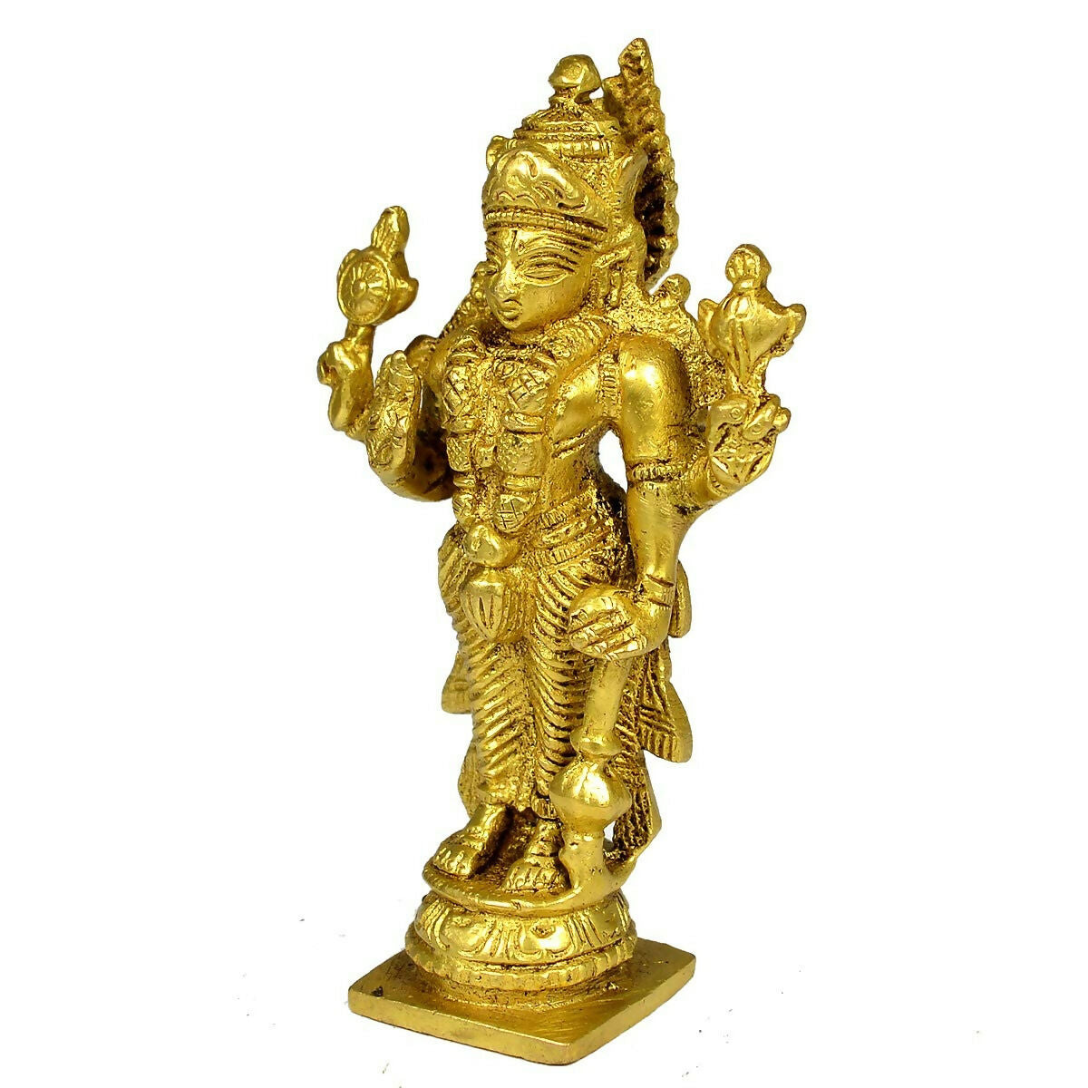 Reiki Crystal Products Pure Brass Vishnu Idol - Swadesiicart