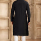 Raivat Ethnic Banarasi Art Silk Mirror Work Kurta Pajama In Black Colour | Swadesiicart