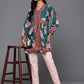 Ahalyaa Women's Traditional wear Tunic - Green | Swadesiicart