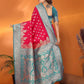 Joban Fashion Banarasi Hot Pink Woven Soft Silk Saree | Swadesiicart
