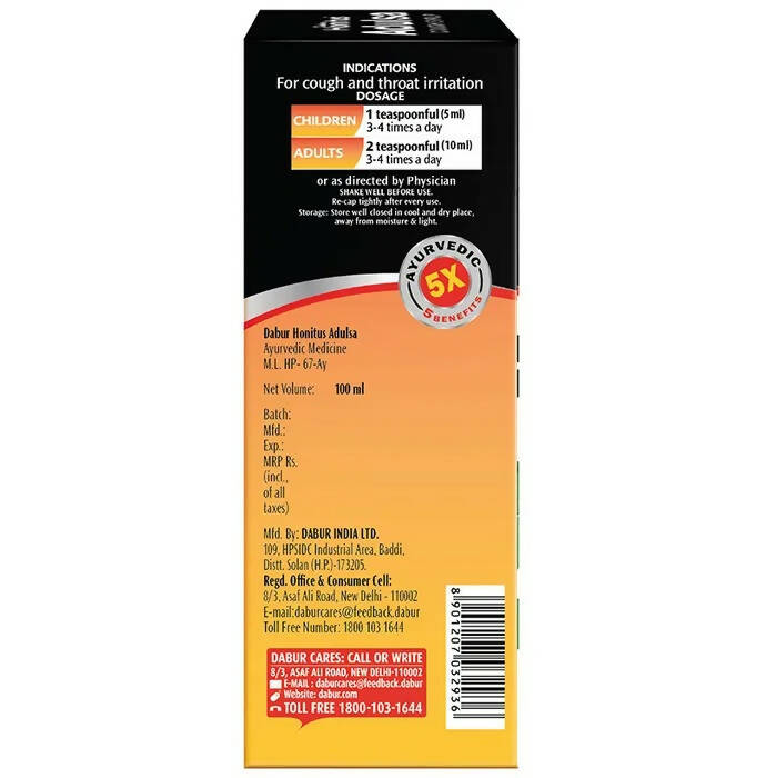 Dabur Honitus Adulsa Cough Syrup - Swadesiicart