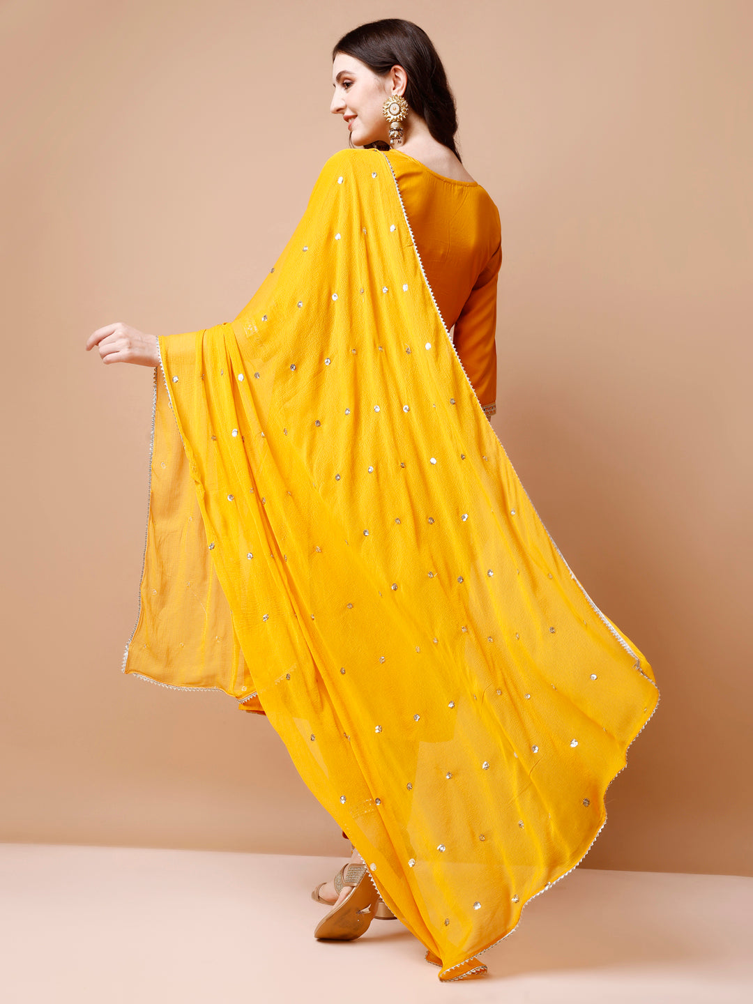 Alia Cut Embroidered Kurta With Pant & Dupatta, Multicolor - Hiral Fashion