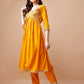 Alia Cut Embroidered Kurta With Pant & Dupatta, Multicolor - Hiral Fashion