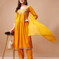 Alia Cut Embroidered Kurta With Pant & Dupatta, Multicolor - Hiral Fashion