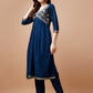 Alia Cut Embroidered Kurta With Pant & Dupatta, Multicolor - Hiral Fashion