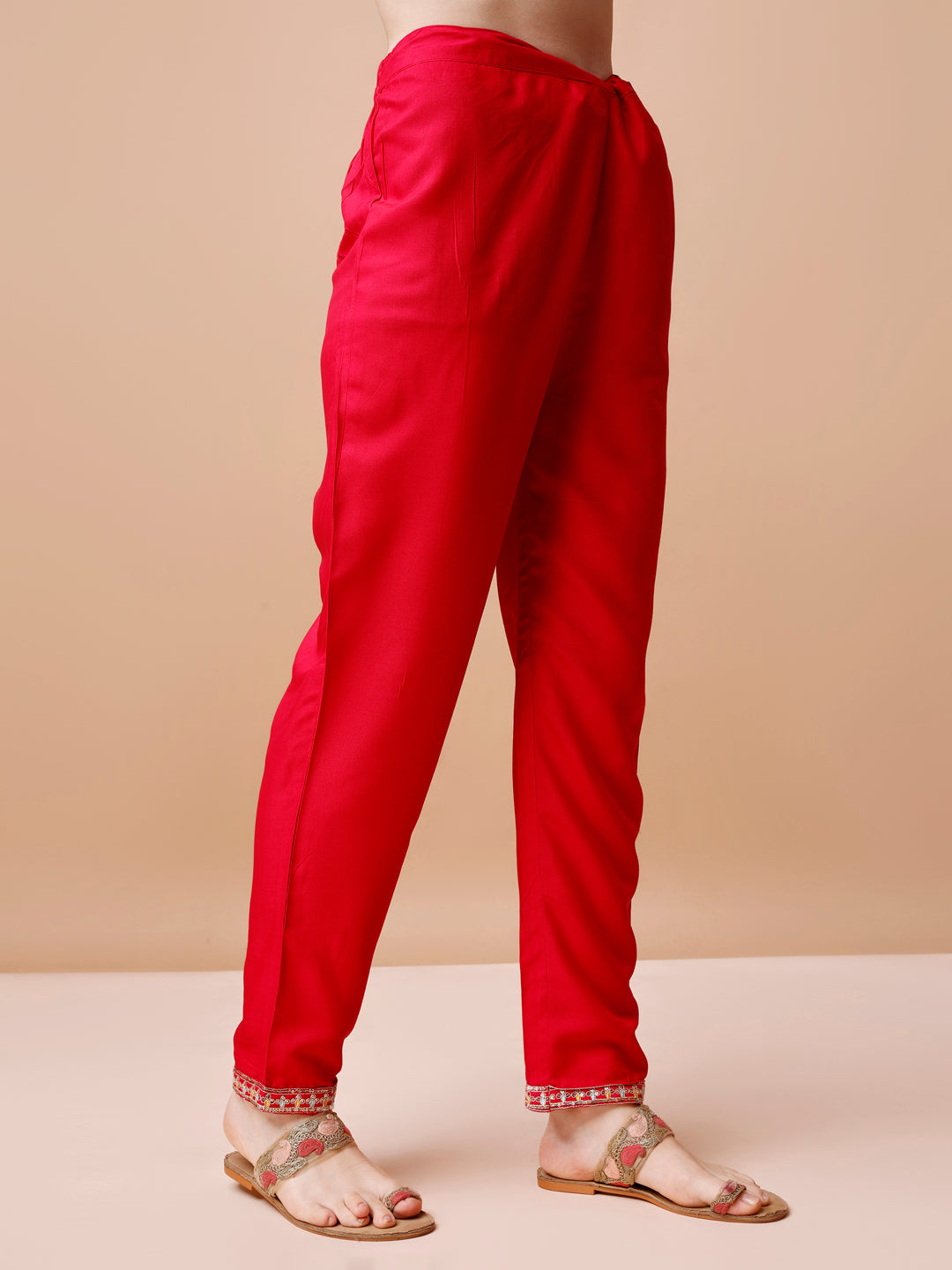 Alia Cut Embroidered Kurta With Pant & Dupatta, Multicolor - Hiral Fashion